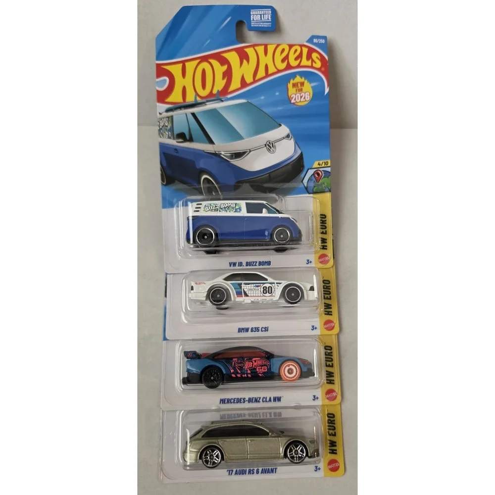 Hot Wheels Euro Lot BMW 635 CSi Audi RS6 Avant Mercedes CLA VW ID Buzz Bomb